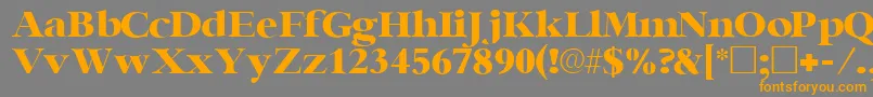 IngenuesskRegular Font – Orange Fonts on Gray Background