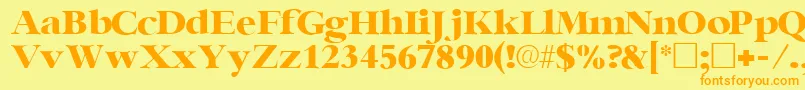 IngenuesskRegular Font – Orange Fonts on Yellow Background