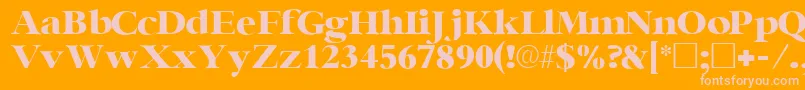 Police IngenuesskRegular – polices roses sur fond orange