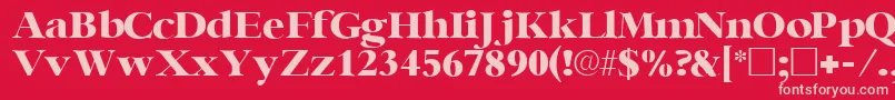 IngenuesskRegular Font – Pink Fonts on Red Background