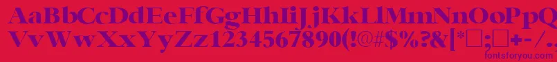 Шрифт IngenuesskRegular – фиолетовые шрифты на красном фоне