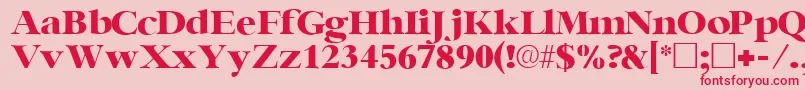 IngenuesskRegular-Schriftart – Rote Schriften auf rosa Hintergrund