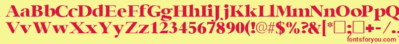 IngenuesskRegular Font – Red Fonts on Yellow Background