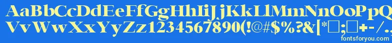 IngenuesskRegular Font – Yellow Fonts on Blue Background