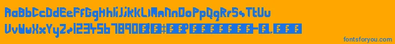 CuttingEdgeLightspeed2 Font – Blue Fonts on Orange Background