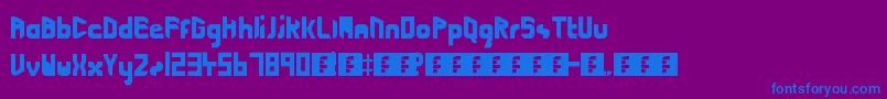 CuttingEdgeLightspeed2 Font – Blue Fonts on Purple Background