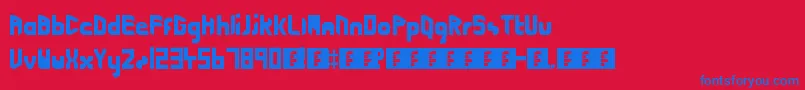 CuttingEdgeLightspeed2 Font – Blue Fonts on Red Background