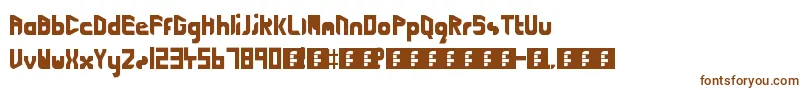 Шрифт CuttingEdgeLightspeed2 – коричневые шрифты на белом фоне