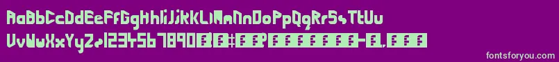 CuttingEdgeLightspeed2 Font – Green Fonts on Purple Background