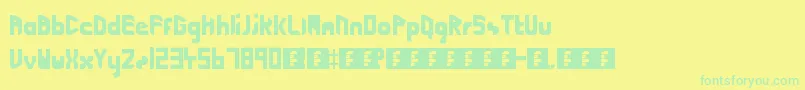CuttingEdgeLightspeed2 Font – Green Fonts on Yellow Background