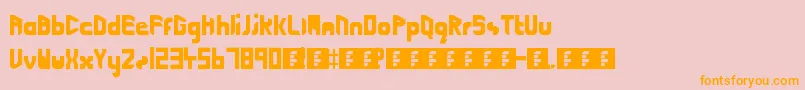 CuttingEdgeLightspeed2 Font – Orange Fonts on Pink Background