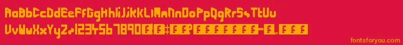 CuttingEdgeLightspeed2 Font – Orange Fonts on Red Background