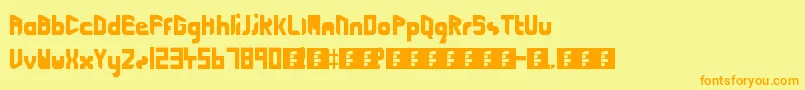 CuttingEdgeLightspeed2 Font – Orange Fonts on Yellow Background