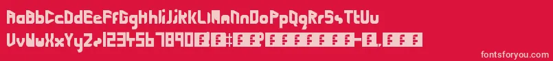 CuttingEdgeLightspeed2 Font – Pink Fonts on Red Background