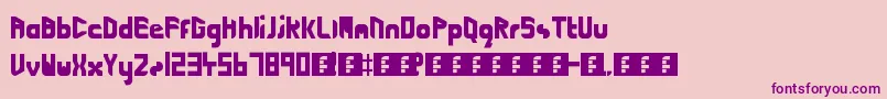 CuttingEdgeLightspeed2 Font – Purple Fonts on Pink Background