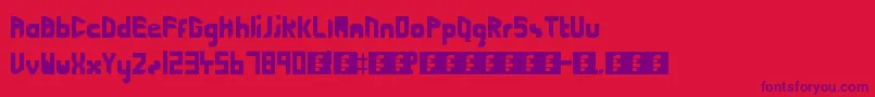 CuttingEdgeLightspeed2 Font – Purple Fonts on Red Background
