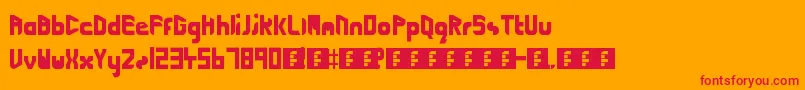 CuttingEdgeLightspeed2 Font – Red Fonts on Orange Background