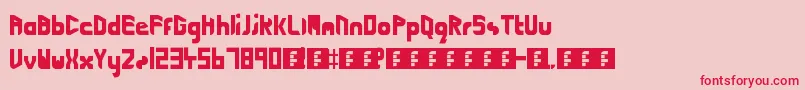 CuttingEdgeLightspeed2 Font – Red Fonts on Pink Background