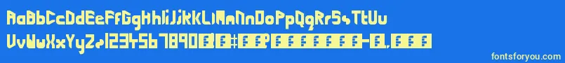 CuttingEdgeLightspeed2 Font – Yellow Fonts on Blue Background