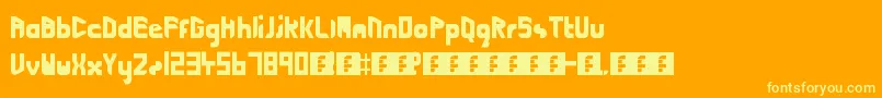 CuttingEdgeLightspeed2 Font – Yellow Fonts on Orange Background