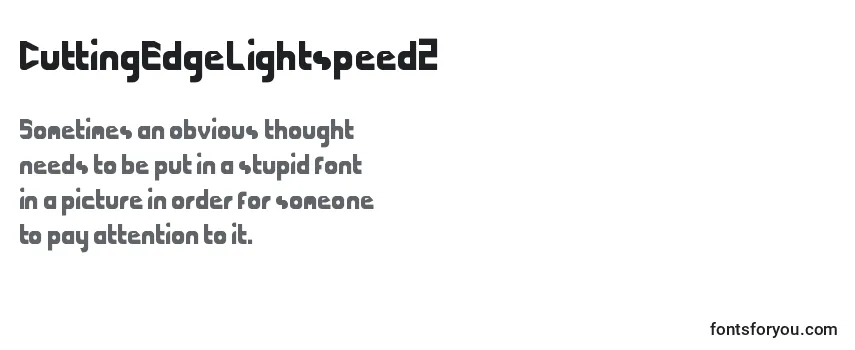 Review of the CuttingEdgeLightspeed2 Font