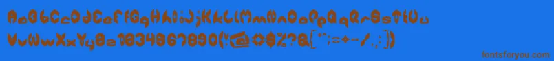 Airplane Font – Brown Fonts on Blue Background
