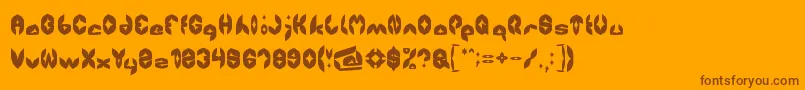 Airplane Font – Brown Fonts on Orange Background