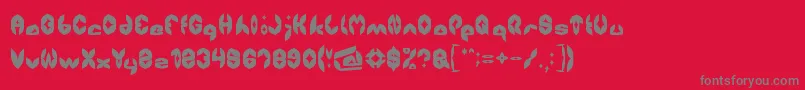 Airplane Font – Gray Fonts on Red Background