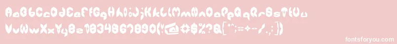 Airplane Font – White Fonts on Pink Background