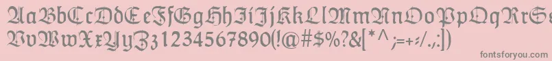 フォントHumboldtfrakturZier – ピンクの背景に灰色の文字