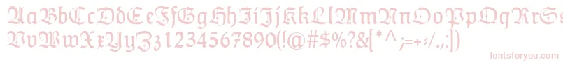 HumboldtfrakturZier Font – Pink Fonts on White Background