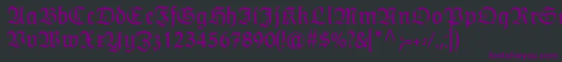 HumboldtfrakturZier Font – Purple Fonts on Black Background