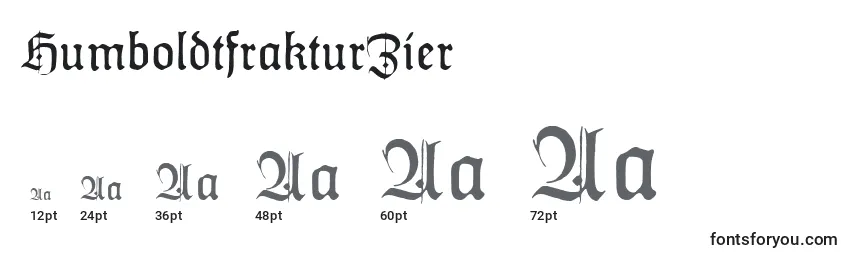 Размеры шрифта HumboldtfrakturZier