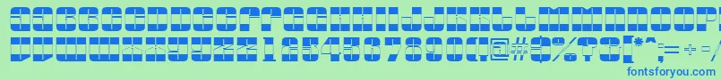 AGlobusbw Font – Blue Fonts on Green Background