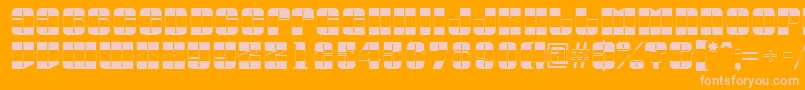 Шрифт AGlobusbw – розовые шрифты на оранжевом фоне
