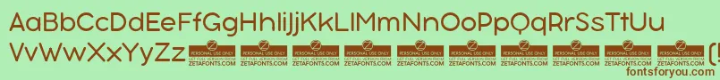 BubbleboddyneueLightTrial Font – Brown Fonts on Green Background