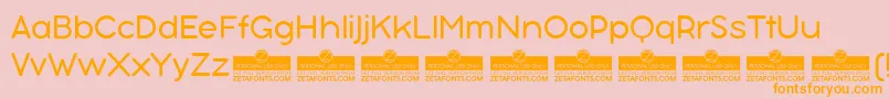 BubbleboddyneueLightTrial Font – Orange Fonts on Pink Background