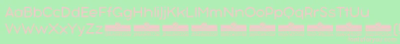 BubbleboddyneueLightTrial Font – Pink Fonts on Green Background