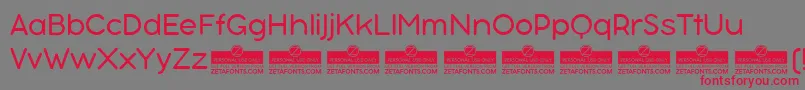 BubbleboddyneueLightTrial Font – Red Fonts on Gray Background