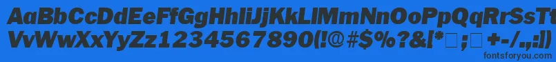 PaschDisplaySsiItalic Font – Black Fonts on Blue Background