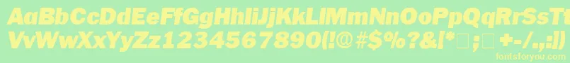 PaschDisplaySsiItalic Font – Yellow Fonts on Green Background