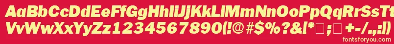 Więcej informacji o czcionce PaschDisplaySsiItalic Czcionka PaschDisplaySsiItalic – żółte czcionki na czerwonym tle