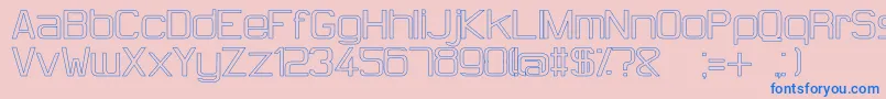 Fonte HugFemmesWhite – fontes azuis em um fundo rosa