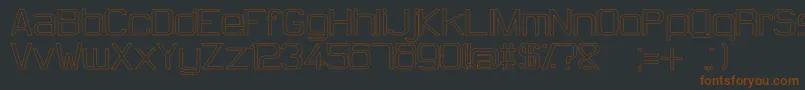Шрифт HugFemmesWhite – коричневые шрифты на чёрном фоне