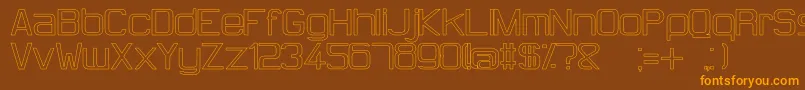 HugFemmesWhite Font – Orange Fonts on Brown Background