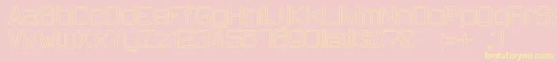 HugFemmesWhite-Schriftart – Gelbe Schriften auf rosa Hintergrund