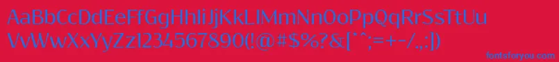 Resagokr Font – Blue Fonts on Red Background