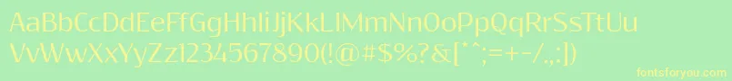 Resagokr Font – Yellow Fonts on Green Background