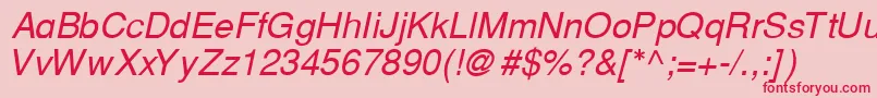 CyrillichelvetItalicフォントについての詳細 フォントCyrillichelvetItalic – ピンクの背景に赤い文字