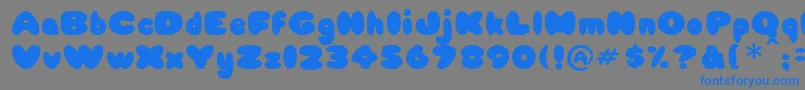 Babycake Font – Blue Fonts on Gray Background